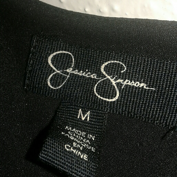 Jessica Simpson Black Fringed Crop Tank - Picture 5 of 7